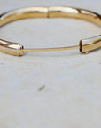 Vivian Grace Vintage Gold Vintage Mid Century 14k Gold-Filled Floral Etched Bangle Bracelet