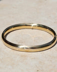 Vivian Grace Vintage Gold Vintage Mid Century 14k Gold-Filled Floral Etched Bangle Bracelet