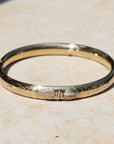 Vivian Grace Vintage Gold Vintage Mid Century 14k Gold-Filled Floral Etched Bangle Bracelet