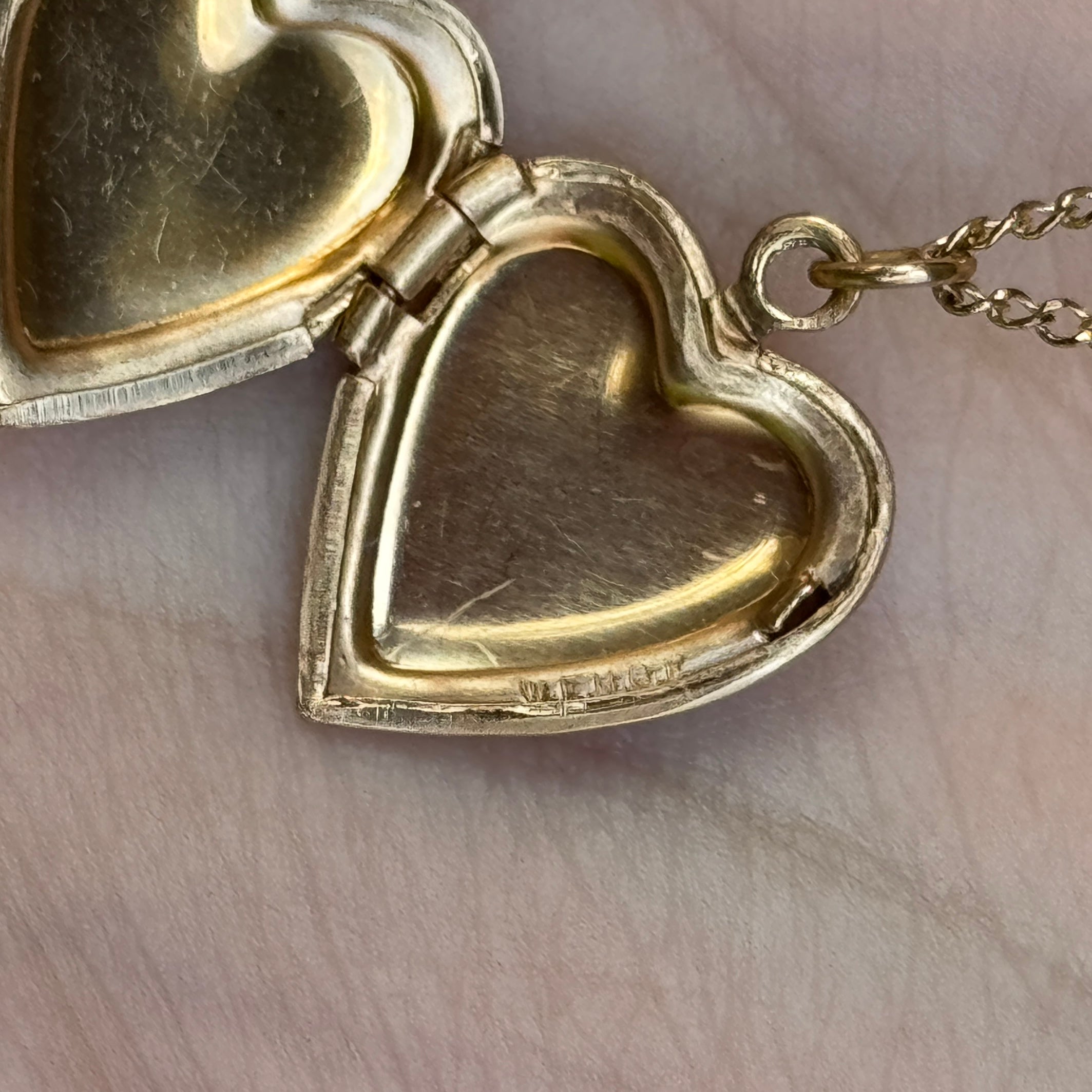 Vivian Grace Vintage Necklace Vintage Floral Heart Locket - 12k Gold Filled