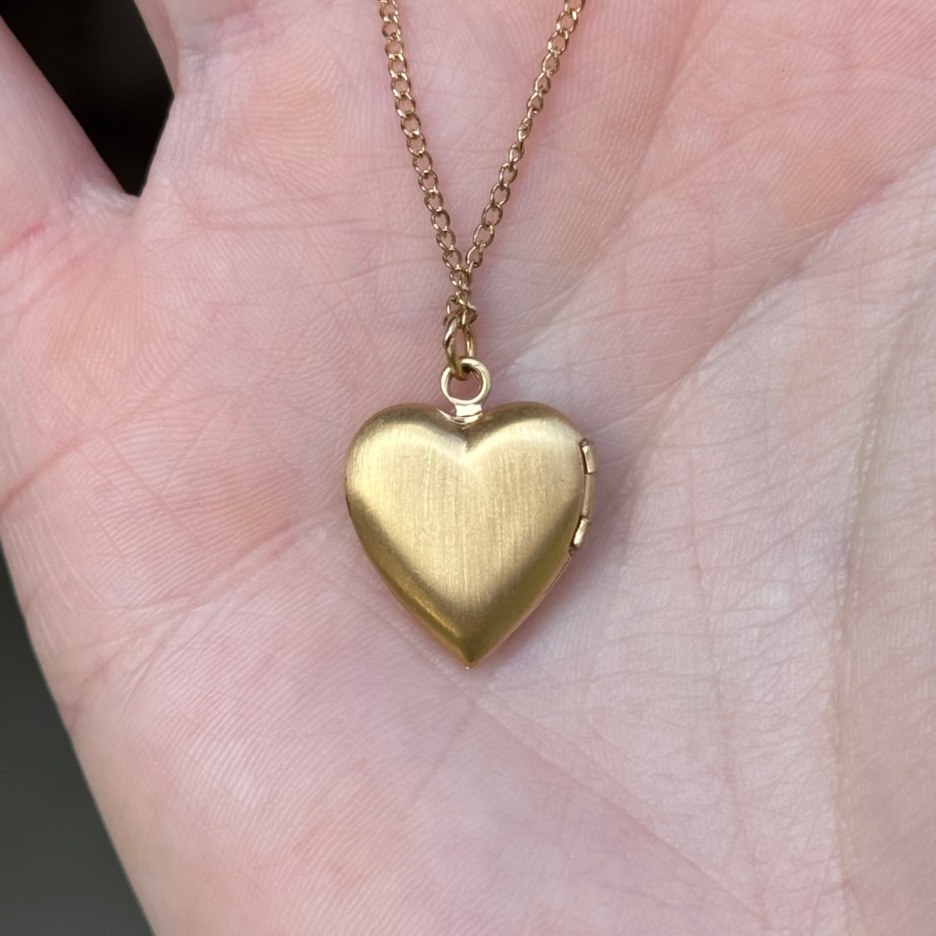 Vivian Grace Vintage Necklace Vintage Floral Heart Locket - 12k Gold Filled