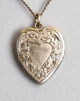 Vivian Grace Vintage Necklace Vintage Floral Heart Locket - 12k Gold Filled