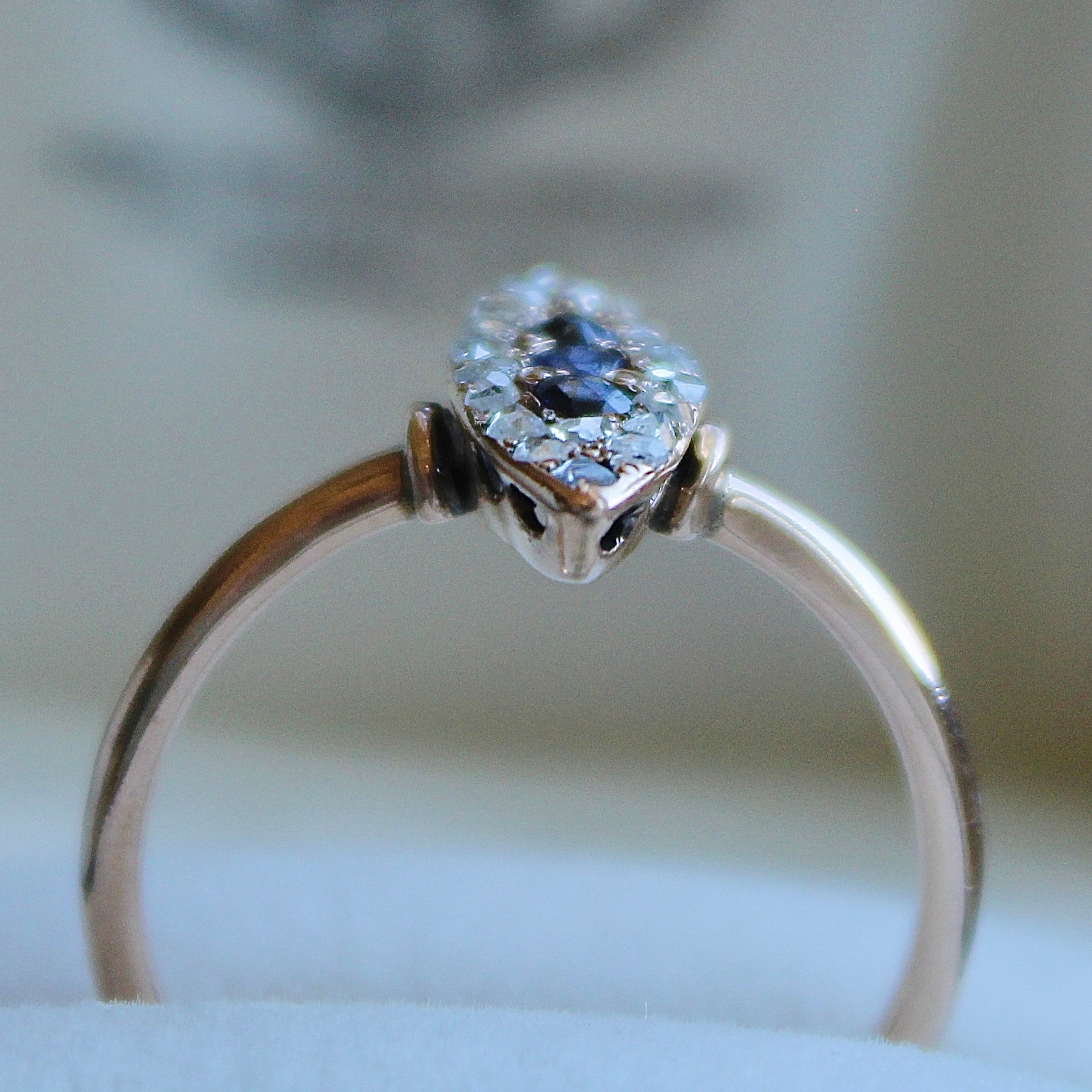 Vivian Grace Vintage Ring Vintage Diamond and Sapphire Ring