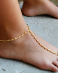 Vivian Grace Jewelry Anklets Barefoot Beach Gold Chain Anklet