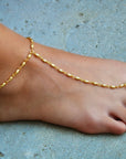 Vivian Grace Jewelry Anklets Barefoot Beach Gold Chain Anklet