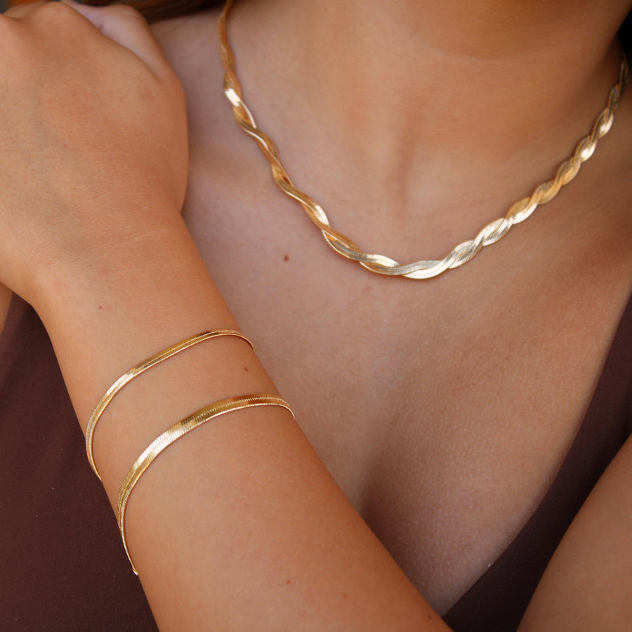 Vivian Grace Jewelry Bracelet Gold / 4mm (7” in length) Snake Chain Bracelet