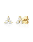 Vivian Grace Jewelry Earrings Gold Crystal Trio Studs
