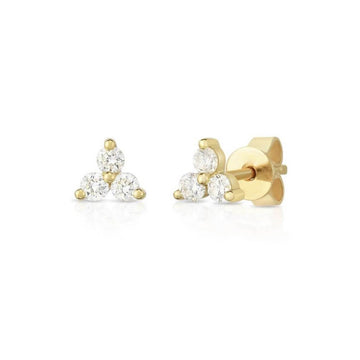 Vivian Grace Jewelry Earrings Gold Crystal Trio Studs