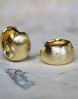 Vivian Grace Jewelry Earrings Gold Matte Dome Huggies