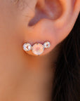 Vivian Grace Jewelry Earrings Moonstone & Topaz Ear Climbers