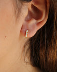 Vivian Grace Jewelry Earrings Opal Huggies