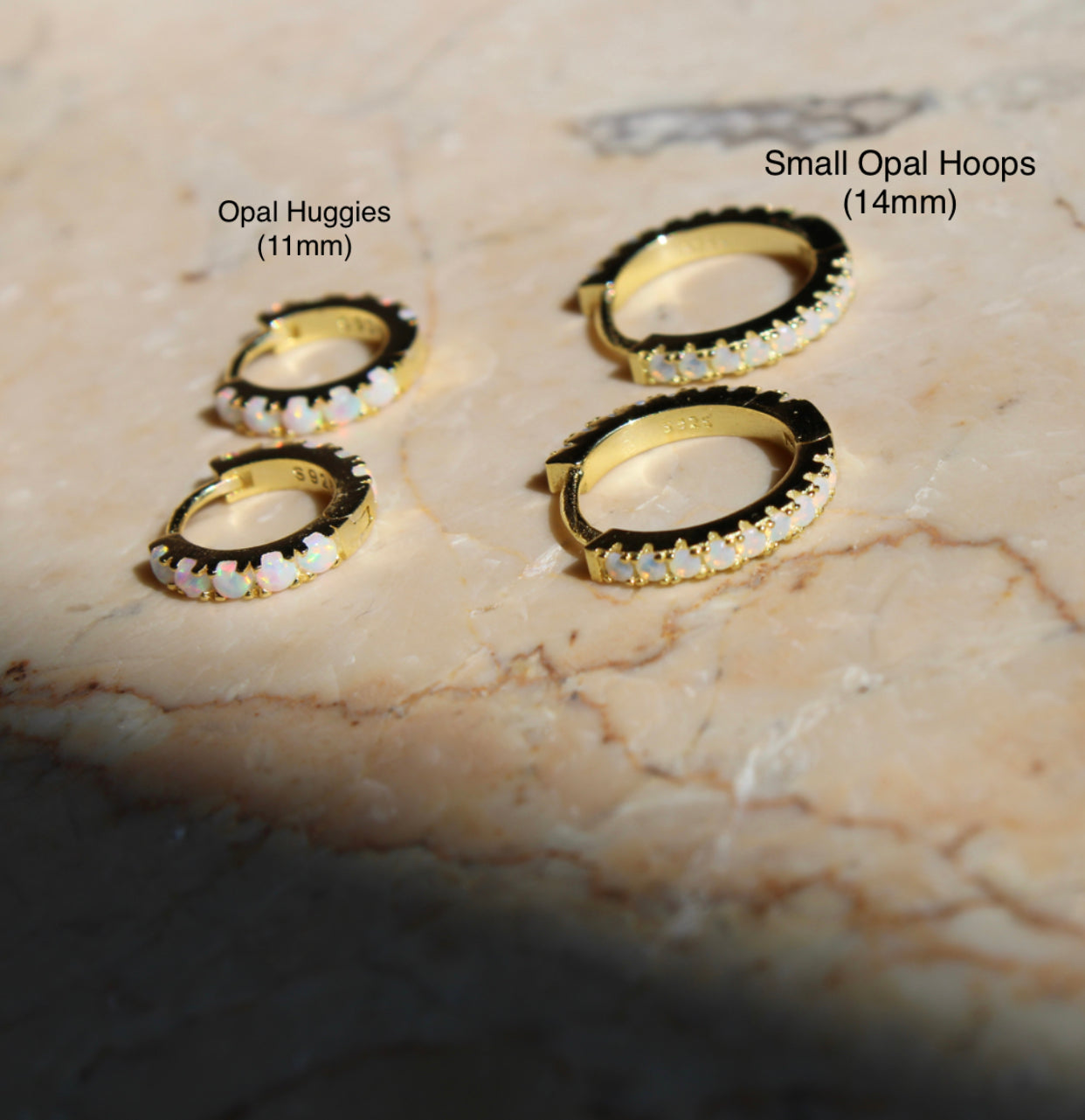 Vivian Grace Jewelry Earrings Opal Huggies 2