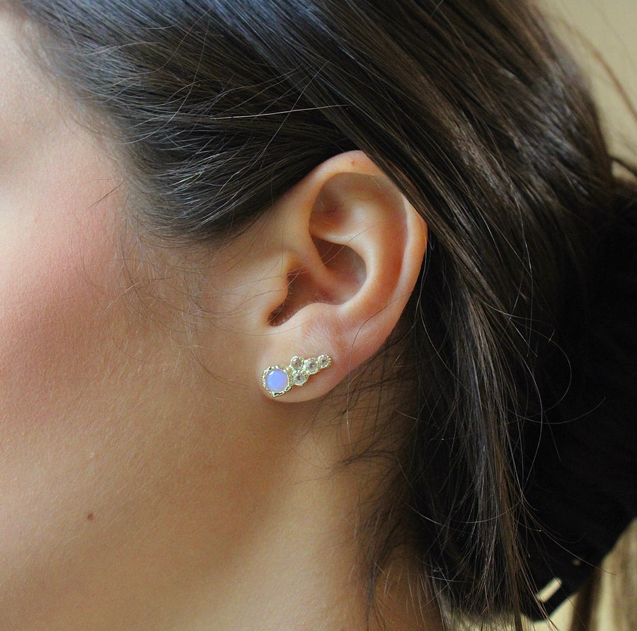 Vivian Grace Jewelry Earrings Opalite Topaz Ear Climbers