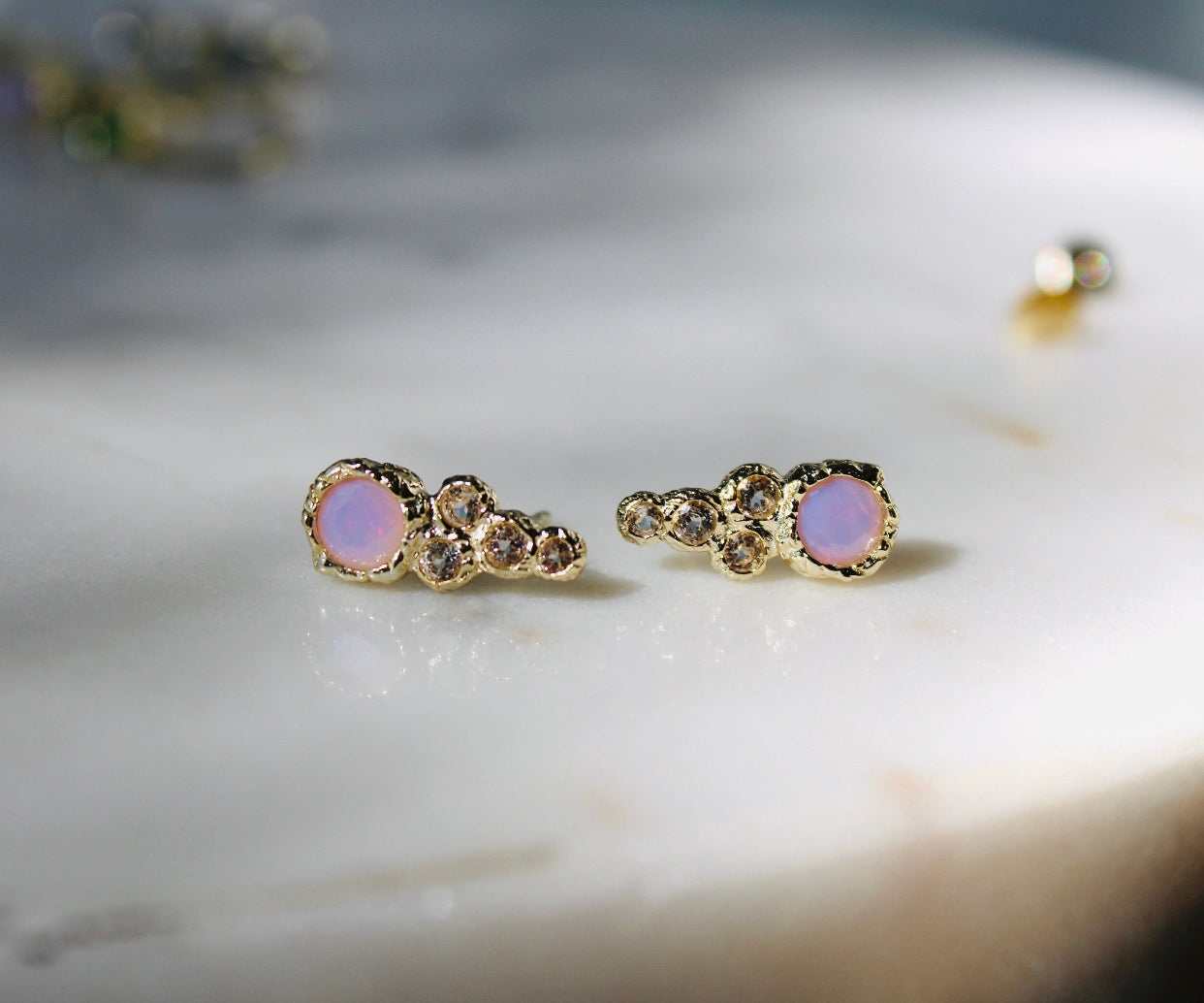 Vivian Grace Jewelry Earrings Opalite Topaz Ear Climbers