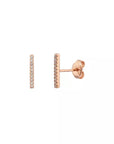 Rose Gold Gemma Pave Bar Earrings