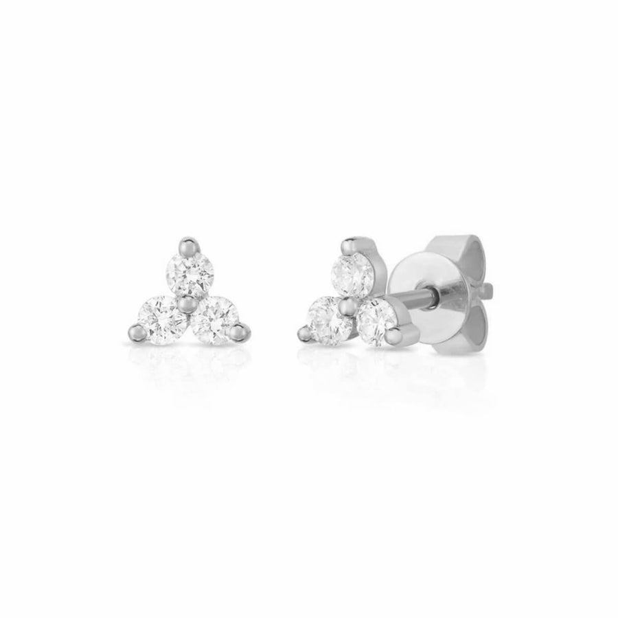 Vivian Grace Jewelry Earrings Silver Crystal Trio Studs