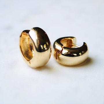 Vivian Grace Jewelry Earrings The Icon Gold Dome Hoops