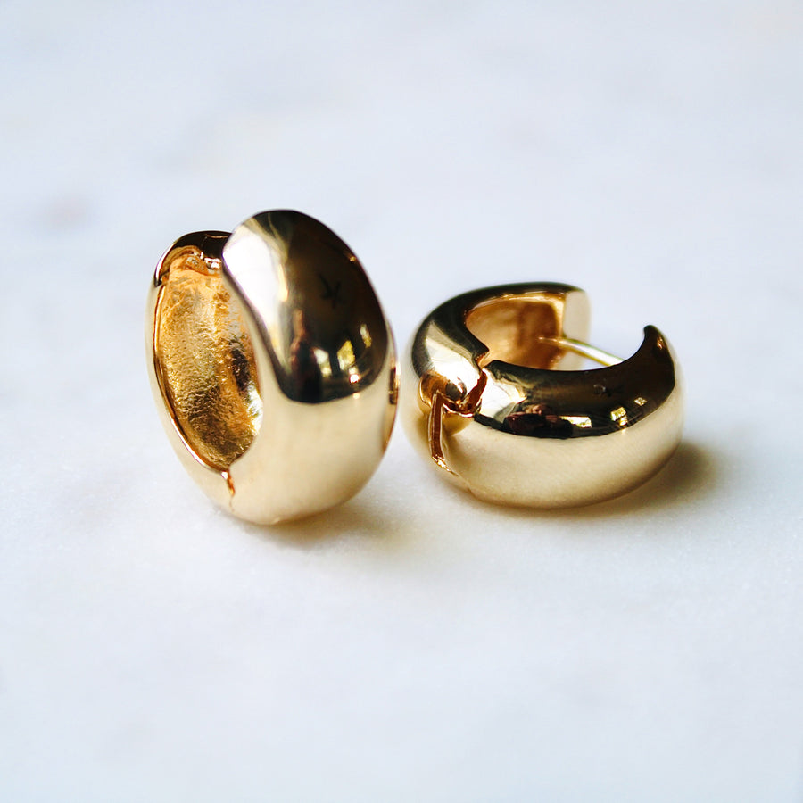 Vivian Grace Jewelry Earrings The Icon Gold Dome Hoops