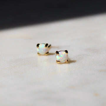 Vivian Grace Jewelry Earrings Tiny Opal Studs