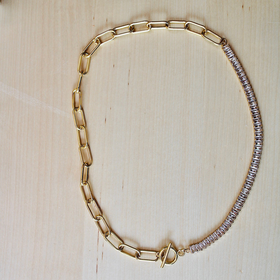 Vivian Grace Jewelry Necklace Baguette Toggle Chain Necklace