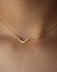 Sterling Silver Gold Baguette Necklace