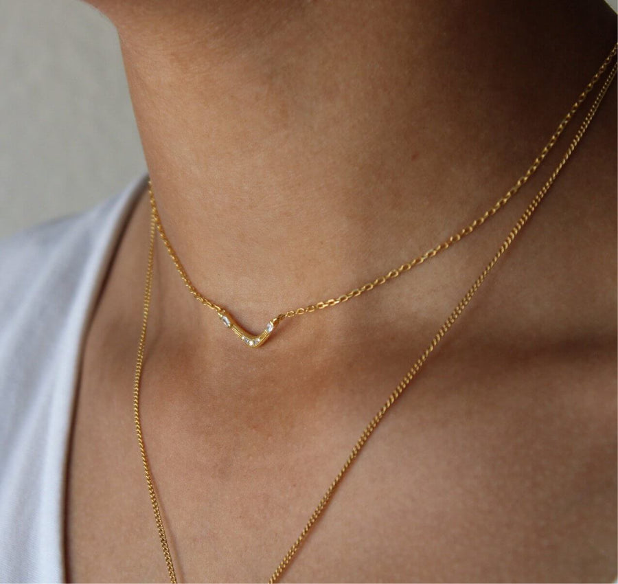 Vivian Grace Jewelry Necklace Gold Baguette Necklace