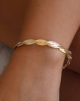 Vivian Grace Jewelry Necklace Gold Braided Snake Chain Bracelet