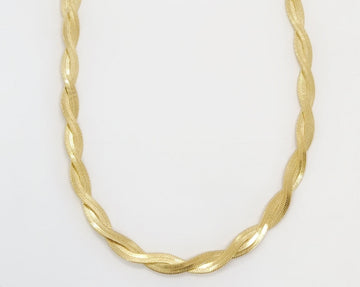 Vivian Grace Jewelry Necklace Gold Braided Snake Chain Necklace