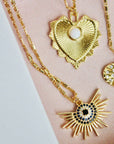 Vivian Grace Jewelry Necklace Gold Chasing the Sun Pendant
