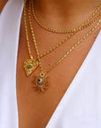 Vivian Grace Jewelry Necklace Gold Chasing the Sun Pendant