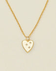 Vivian Grace Jewelry Necklace Gold Crystal Heart Lock Pendant Necklace