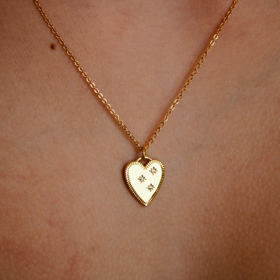 Vivian Grace Jewelry Necklace Gold Crystal Heart Pendant