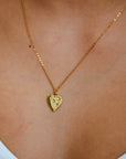 Vivian Grace Jewelry Necklace Gold Crystal Heart Pendant