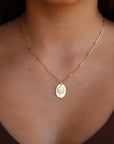 Vivian Grace Jewelry Necklace Gold Daisy Pendant Necklace