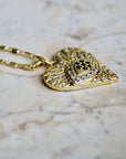 Vivian Grace Jewelry Necklace Gold Evil Eye Heart Pendant