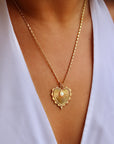 Vivian Grace Jewelry Necklace Gold Gold-Filled Opal Heart Pendant