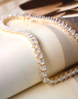 Vivian Grace Jewelry Necklace Gold Heart Tennis Necklace