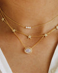 Vivian Grace Jewelry Necklace Gold Pave Star Choker