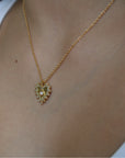 Vivian Grace Jewelry Necklace Gold Pink Opal Heart Pendant