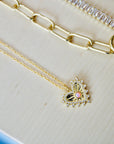 Vivian Grace Jewelry Necklace Gold Pink Opal Heart Pendant