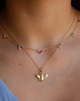 Vivian Grace Jewelry Necklace Gold Rainbow Trio Necklace