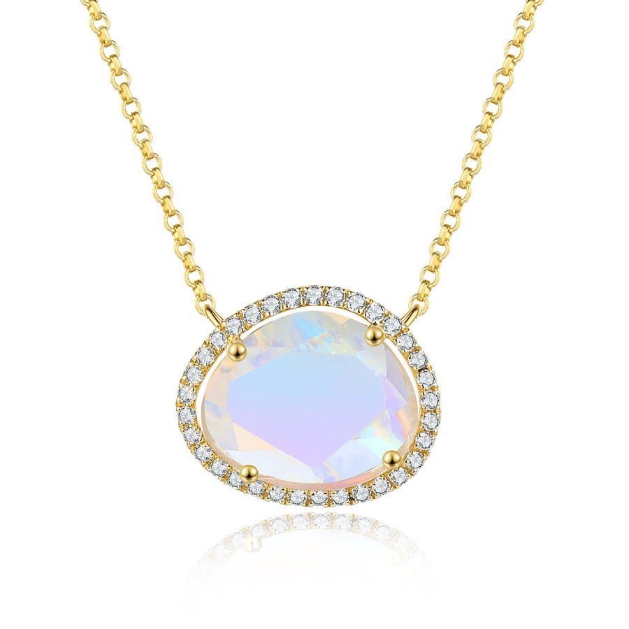 Vivian Grace Jewelry Necklace Gold Skye Moonstone Necklace