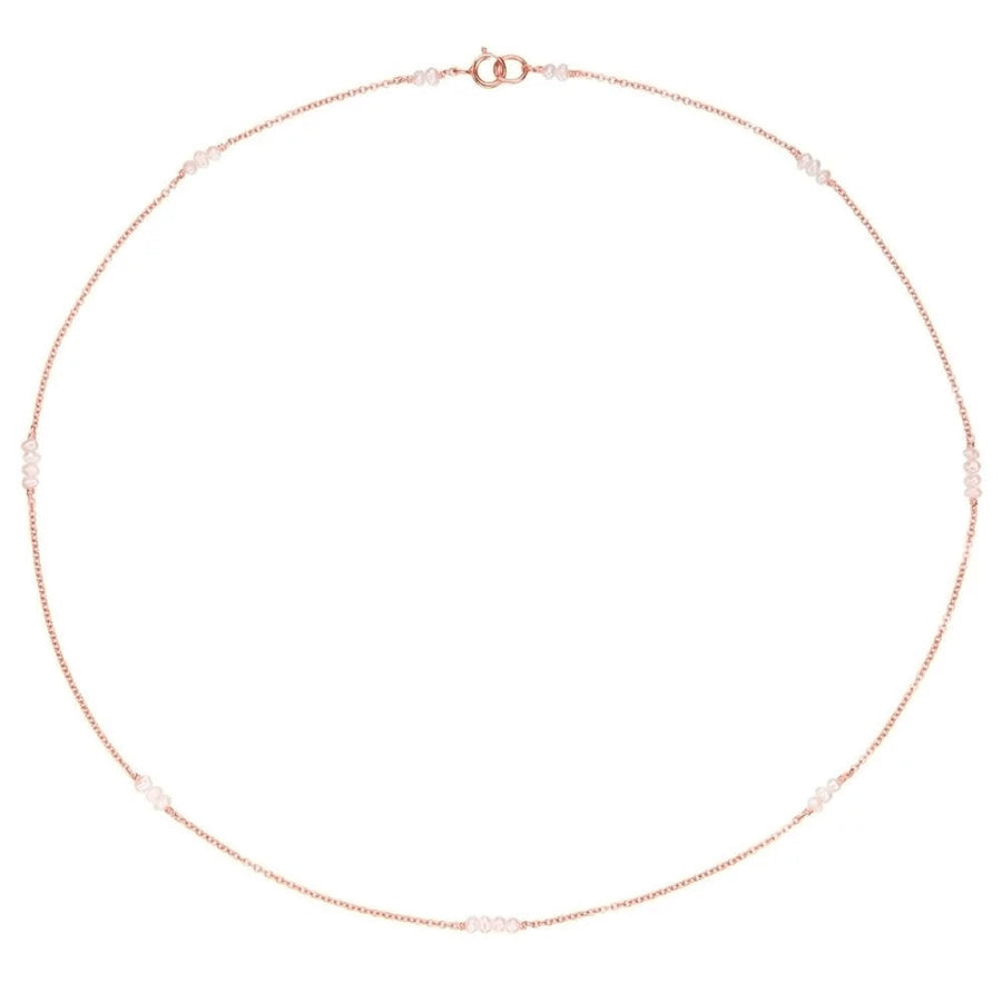 Vivian Grace Jewelry Necklace Rose Gold Gwen Pearl Station Necklace