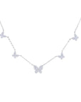 Vivian Grace Jewelry Necklace Silver Pave Butterfly Necklace