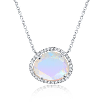 Vivian Grace Jewelry Necklace Silver Skye Moonstone Necklace