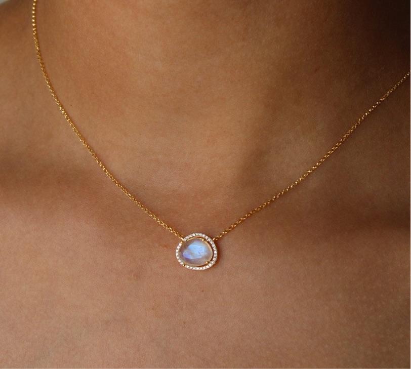 Vivian Grace Jewelry Necklace Skye Moonstone Necklace