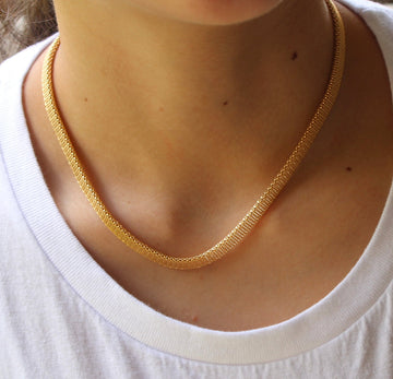 Vivian Grace Jewelry Necklace The Sahara Mesh Chain- 16”
