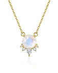 Vivian Grace Jewelry Necklaces Gold Ava Moonstone & Topaz Necklace