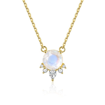 Vivian Grace Jewelry Necklaces Gold Ava Moonstone & Topaz Necklace