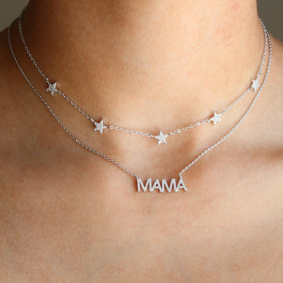 Vivian Grace Jewelry Necklaces Pave MAMA Necklace